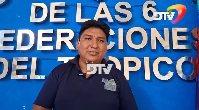 dirigente nacional de la CSUTCB, Vicente Choque,